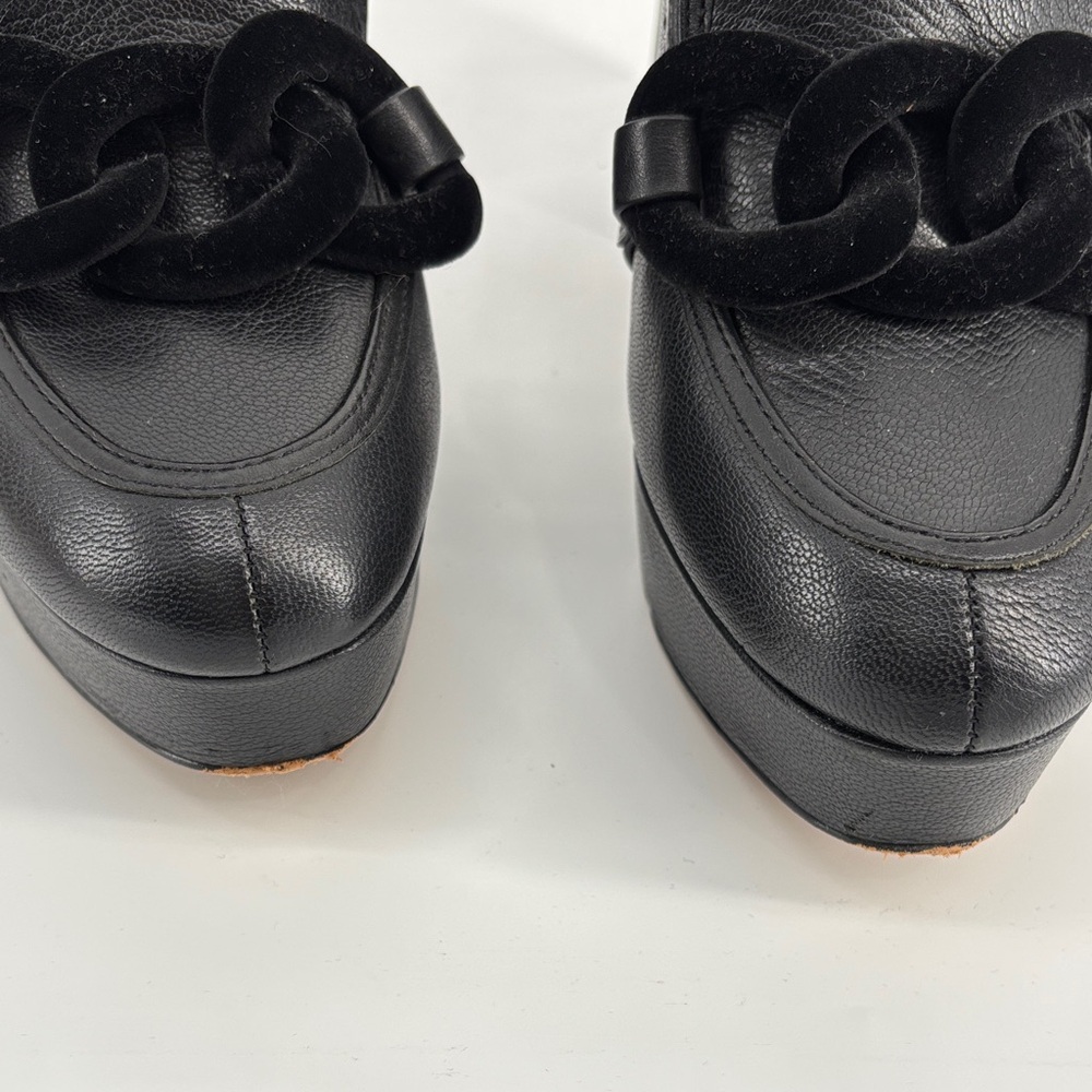 Vince Camuto Gathie size 8 Black Leather heeled loafers - Picture 12 of 12